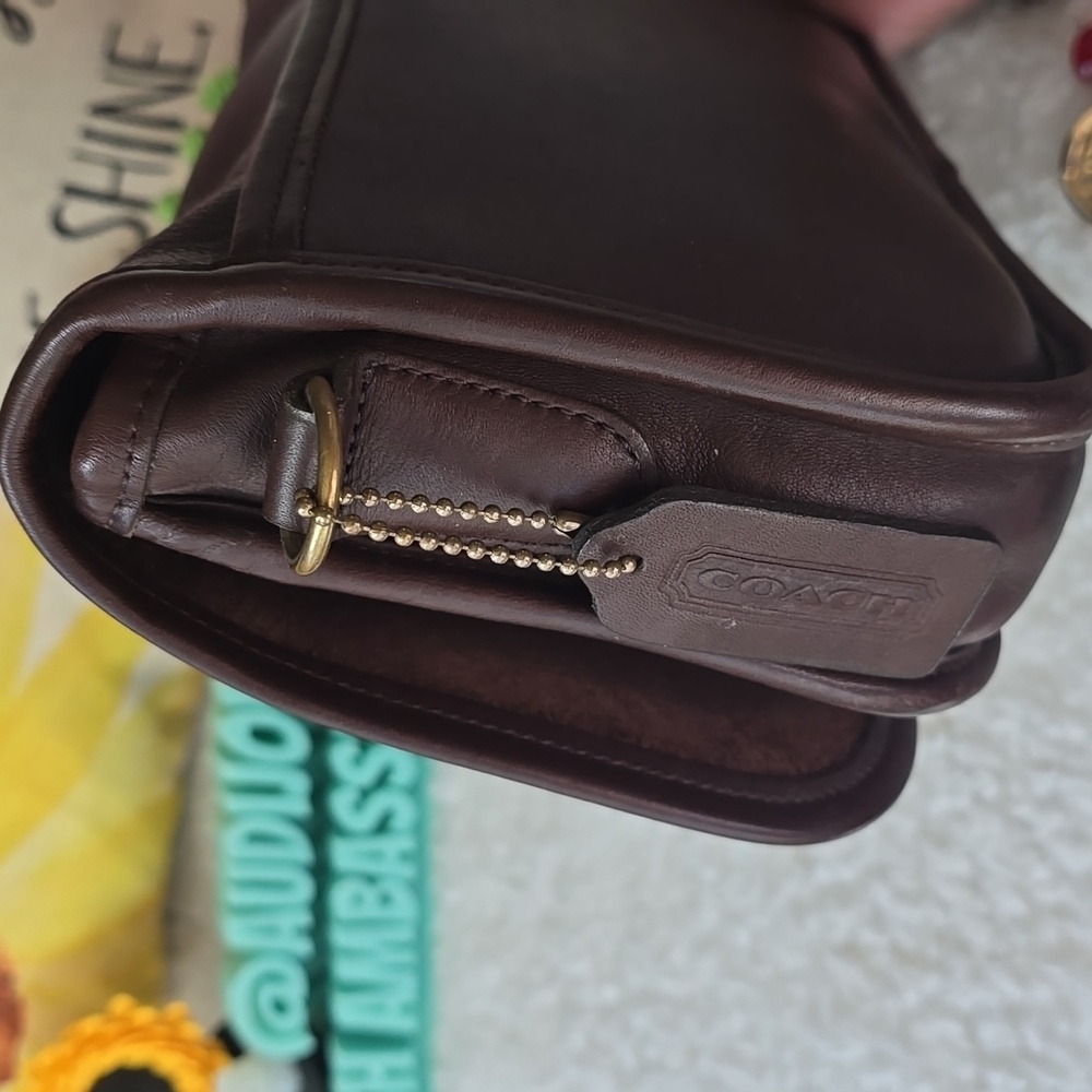 Coach Vintage PENNY A81-9755 Mahagony Leather Purse +purse Bling - Picture 6 of 17